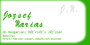 jozsef marias business card